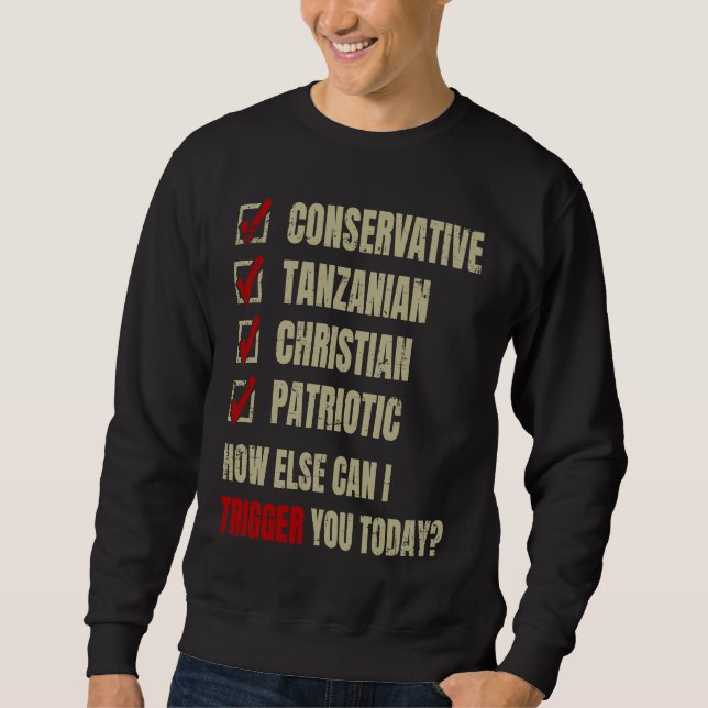 Sudadera Conservative Tanzanian Christian Patriotic (Anverso)
