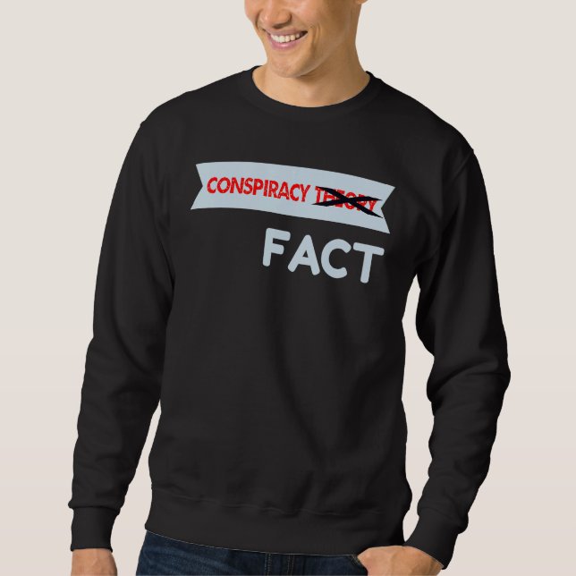 Sudadera Conspiracy Theory Crossed Out Fact (Anverso)