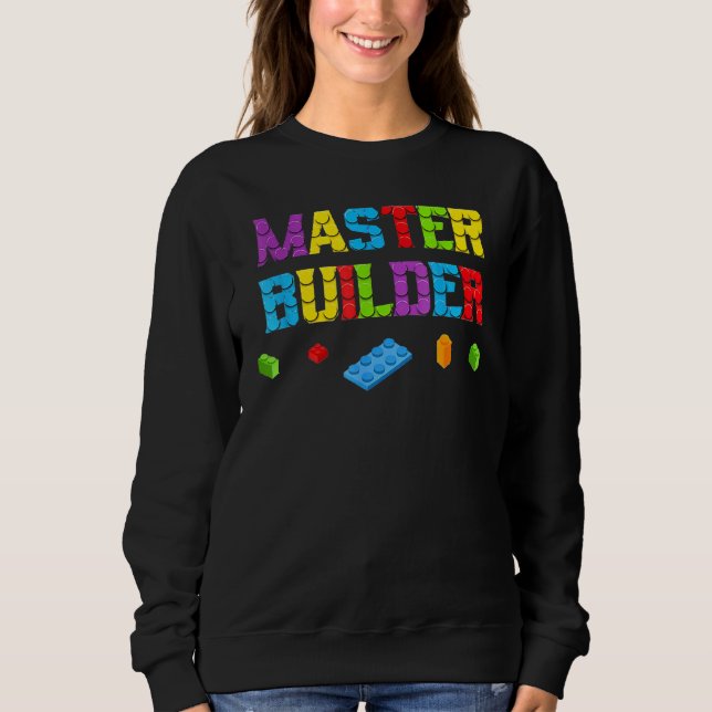 Sudadera Construcción de bloques de bloques de construcción (Anverso)