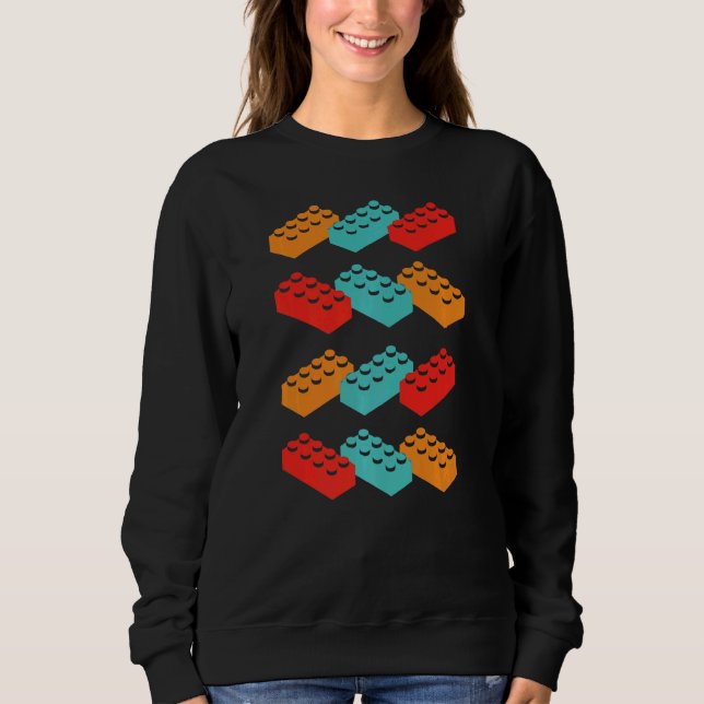 Sudadera Construcción de bloques de construcción retro (Anverso)