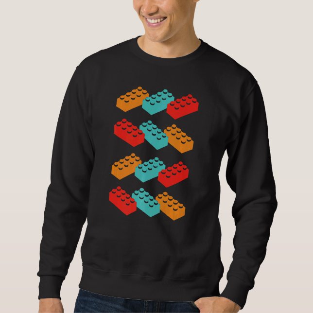 Sudadera Construcción de bloques de construcción retro (Anverso)
