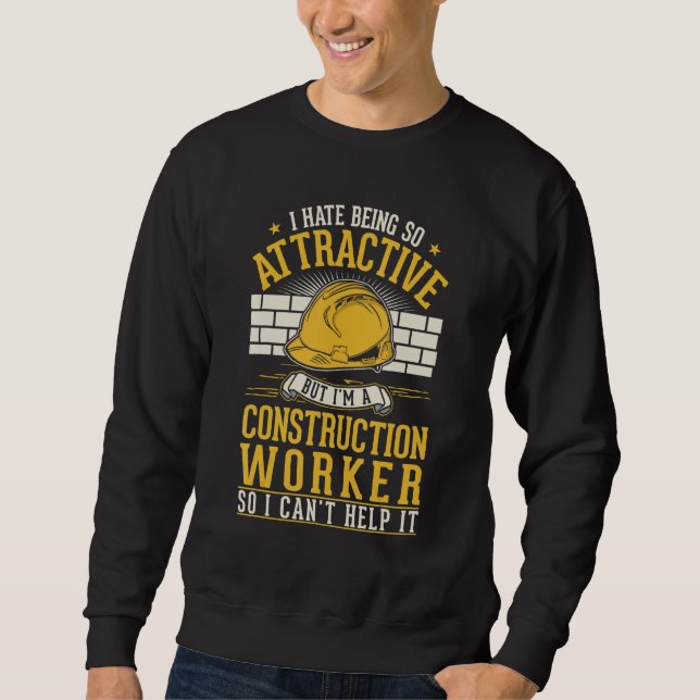 Sudadera Construcción de Constructor Atractivo para Trabaja (Anverso)