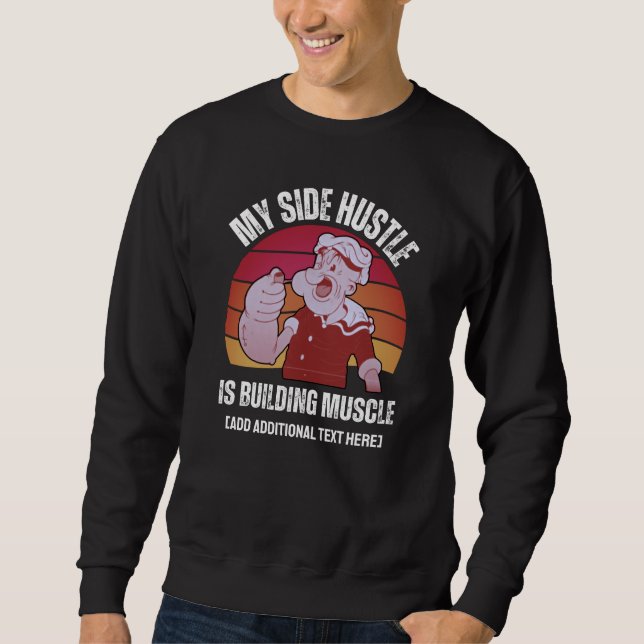 Sudadera Construcción de cuerpos divertidos Workout Fitness (Anverso)