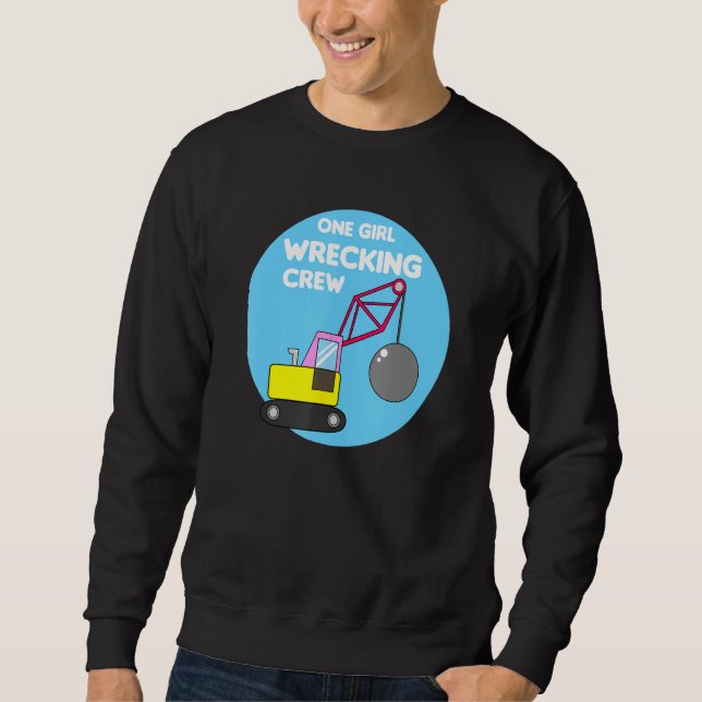 Sudadera Construction Girl Excavator Truck Building Site (Anverso)