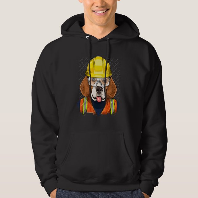 Sudadera Construction Worker Beagle Laborer Puppy Beagle Do (Anverso)