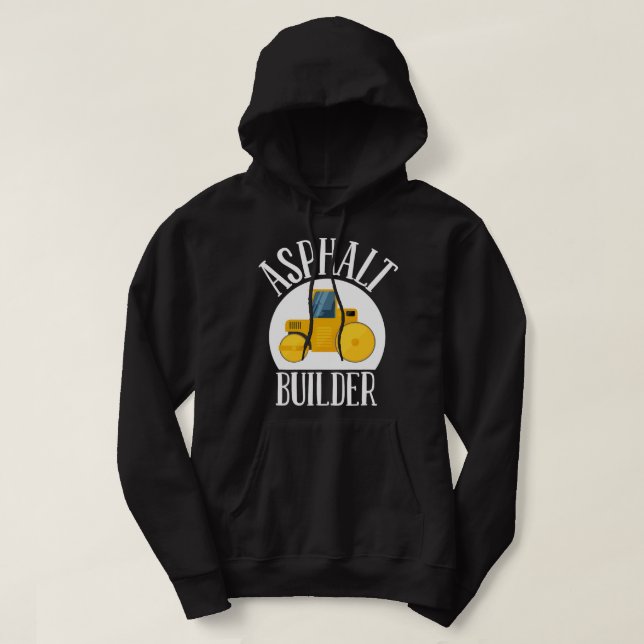 Sudadera constructor de asfalto trabajador de construcción  (Diseño del anverso)