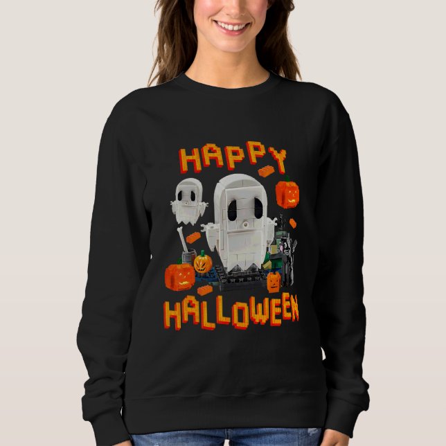 Sudadera Constructor de ladrillos de Halloween Bloques Maes (Anverso)