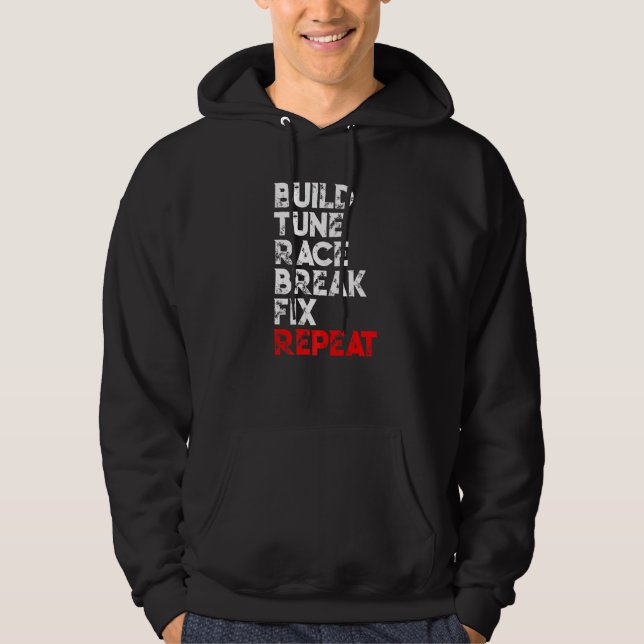 Sudadera Construir Ajustar Correr Romper Arreglar Repetir H (Anverso)