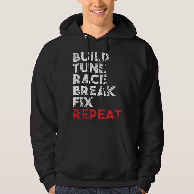 Sudadera Construir Ajustar Correr Romper Arreglar Repetir R (Anverso)