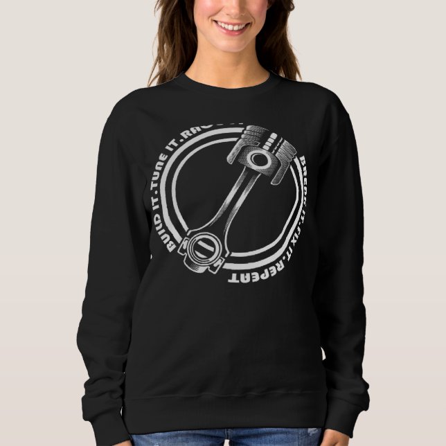 Sudadera Construir Tune Race Break Fix Repetir La Vida De M (Anverso)