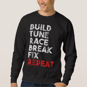 Sudadera Construir Tune Race Break Fix Repetir Tee Men Car