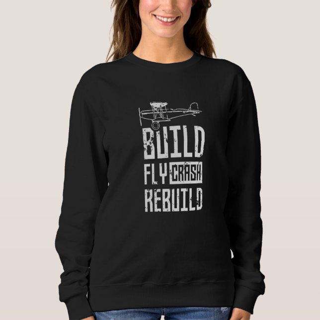 Sudadera Construir Volar Chocar Reconstruir Rc Piloto Contr (Anverso)