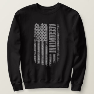 Sudadera Contador bandera de EE. UU. diseño desgastado