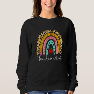 Sudadera Contador de impuestos Leopardo Arcoiris Contabilid