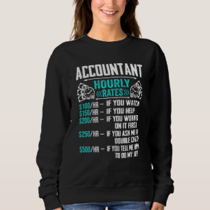 Sudadera Contador de tarifas por hora Contable Cpa Bookkeep