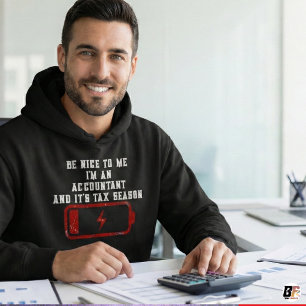Sudadera Contador Divertido Temporada de Impuestos Batería 