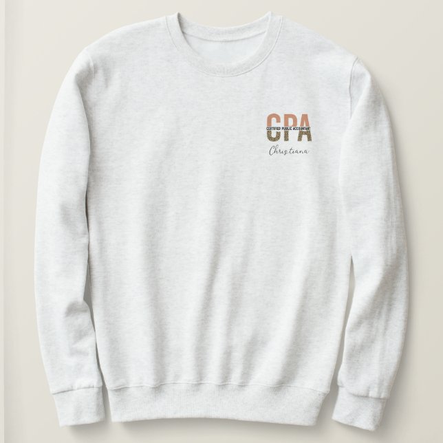 Sudadera Contador público certificado de CPA personalizado (Anverso del diseño)