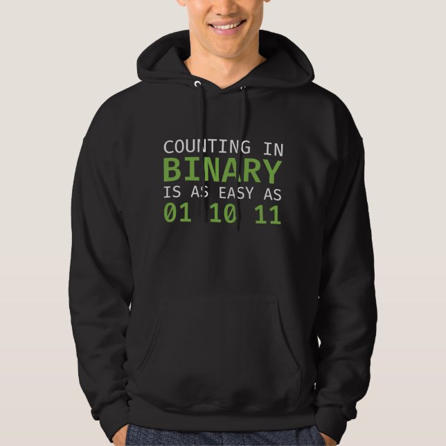 Sudadera Contando en binario (Anverso)