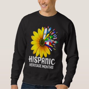 Sudadera Conteo de girasoles del Mes Nacional de la Herenci