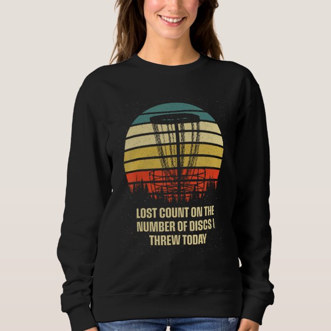 Sudadera Conteo Perdido de Discos que Tiré Disc Golf  Golfi (Anverso)