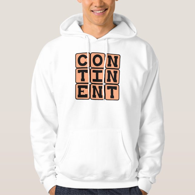 Sudadera Continente, masa continental geológica (Anverso)