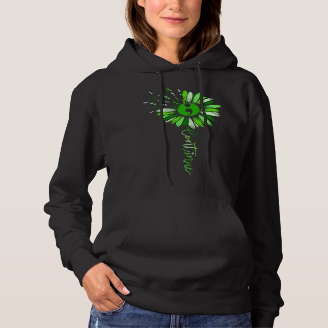 Sudadera Continue Green Semicolon Sunflower Mental Health A (Anverso)