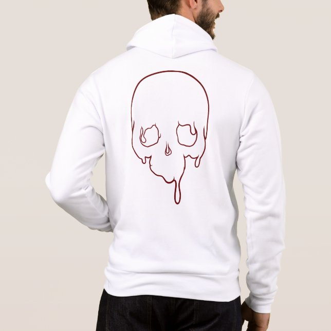 Sudadera Contorno del cráneo de goteo del personalizable (Reverso)