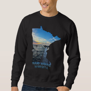 Sudadera Contorno del estado de Minnesota Grand Marais Atar