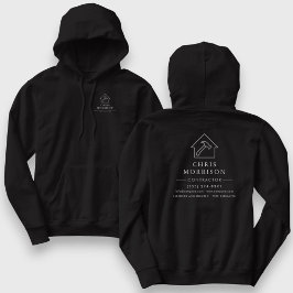 Sudadera Contractor Home Repair Work Black Silver