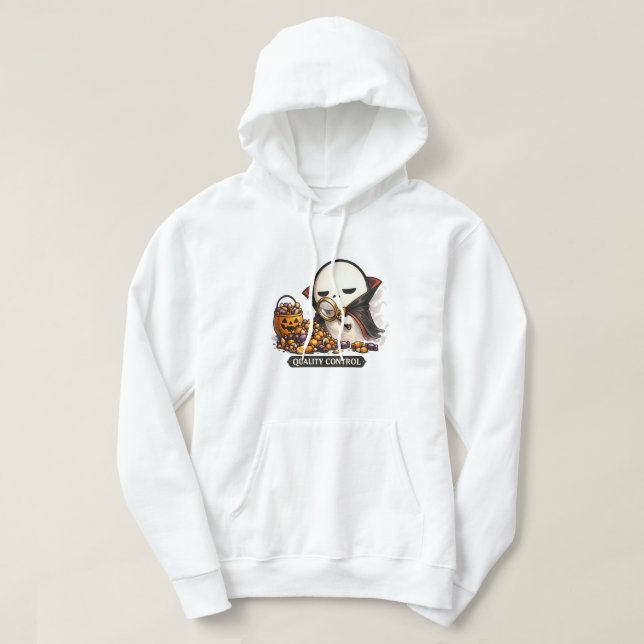Sudadera Control de Calidad de Halloween Lindo Vampiro  (Diseño del anverso)