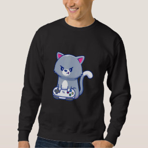 Sudadera Controlador de videojuego Gato Gato Gato Gatito Ki