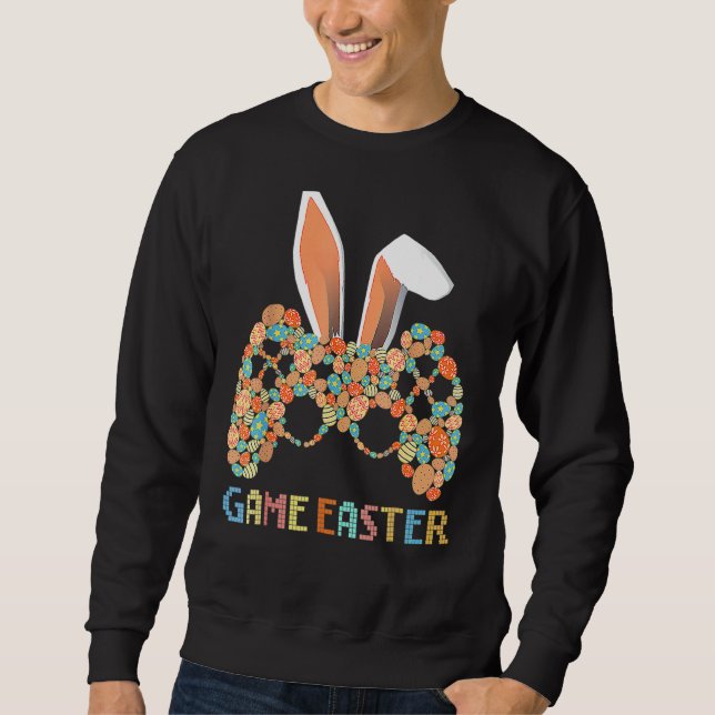 Sudadera Controlador de videojuegos Bunny Gamer Boys Mens H (Anverso)