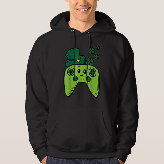 Sudadera Controlador de videojuegos irlandés St Patrick Day (Anverso)
