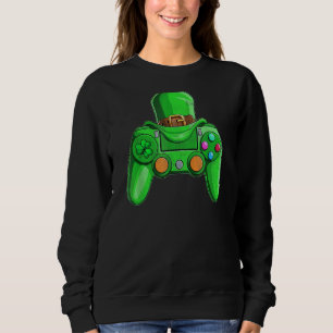 Sudadera Controlador de videojuegos irlandés St Patrick Day