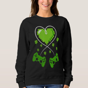 Sudadera Controlador de videojuegos irlandés St Patrick Day