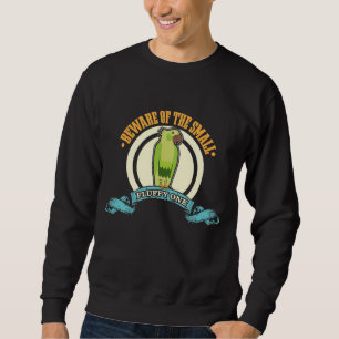 Sudadera Conuro verde con queso - Gracioso observador de av