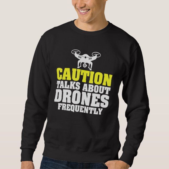 Sudadera Conversaciones de precaución sobre drones Carreras (Anverso)