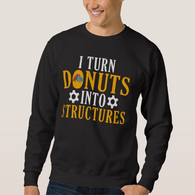 Sudadera Convierto a Donuts en Ingeniero Estructural de Est (Anverso)