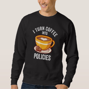 Sudadera Convierto El Café En Políticas Insulares Retro Vin