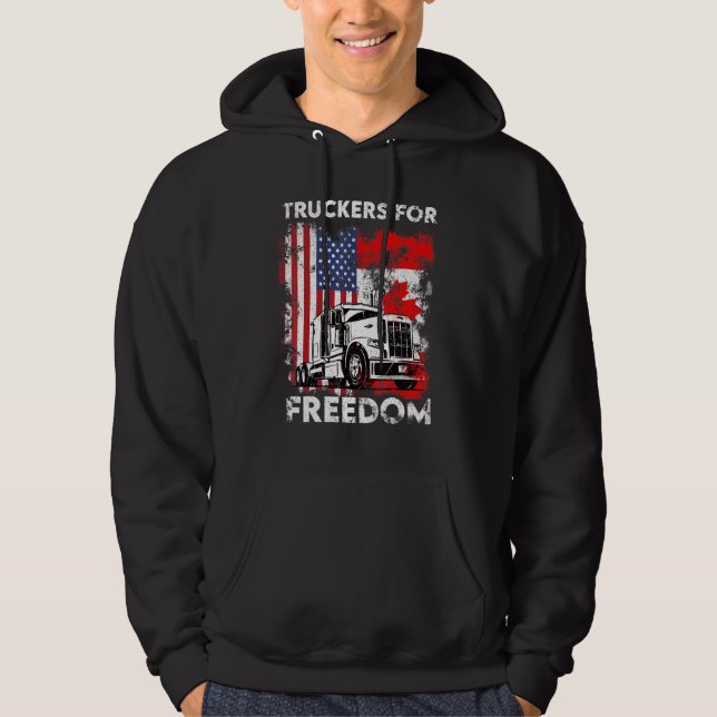 Sudadera Convoy de Bandera Americana Canadá Libertad 2022 T (Anverso)