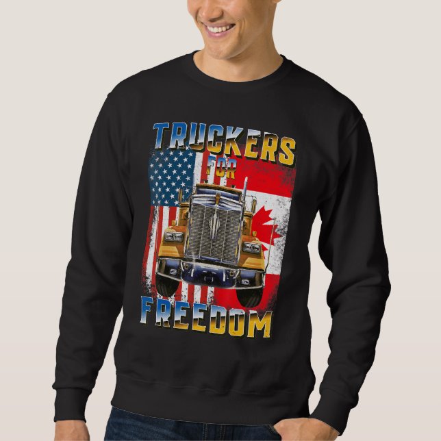 Sudadera Convoy de Bandera Americana Canadá Libertad 2022 T (Anverso)