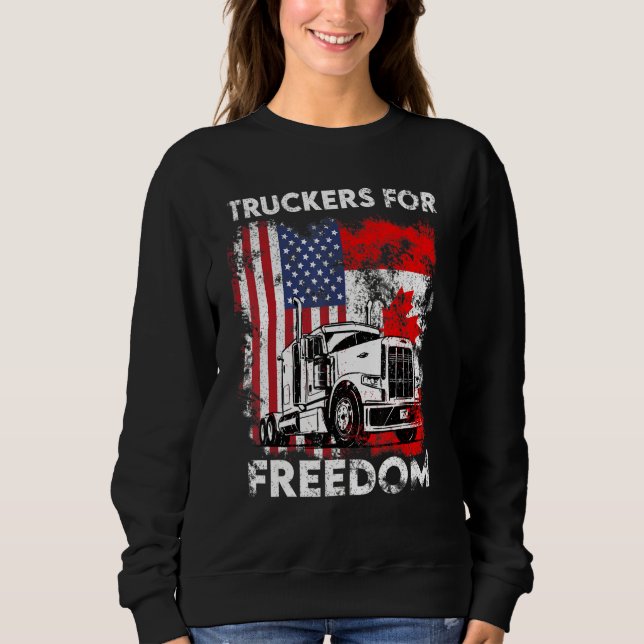 Sudadera Convoy de Bandera Americana Canadá Libertad 2022 T (Anverso)
