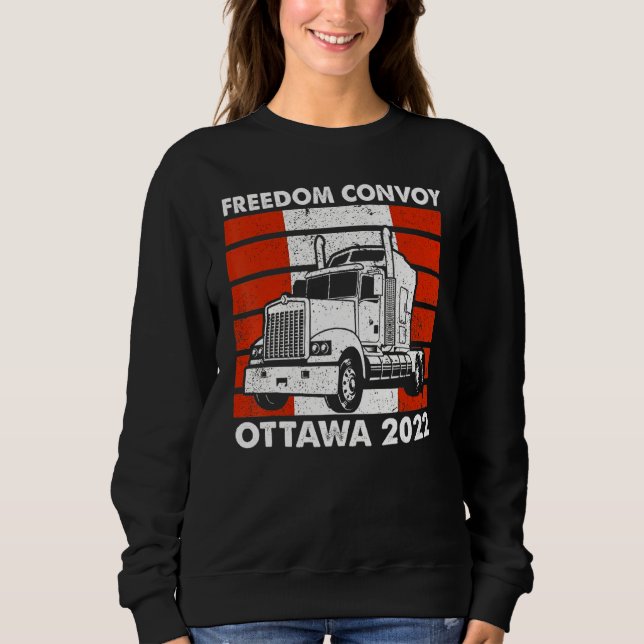 Sudadera Convoy de Bandera Americana Canadá Libertad 2022 T (Anverso)