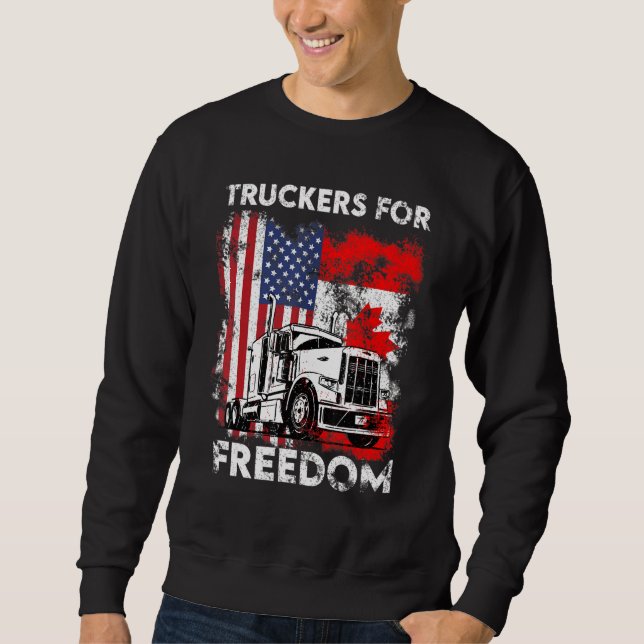 Sudadera Convoy de Bandera Americana Canadá Libertad 2022 T (Anverso)
