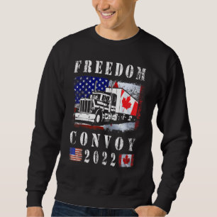 Sudadera Convoy de Libertad 2022 Bandera Americana Canadien