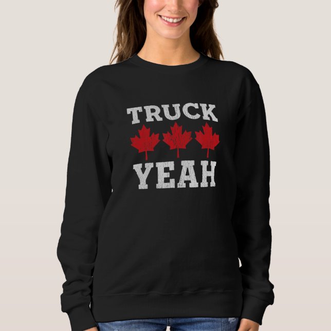 Sudadera Convoy de Libertad 2022 Camión canadiense Yeah Map (Anverso)
