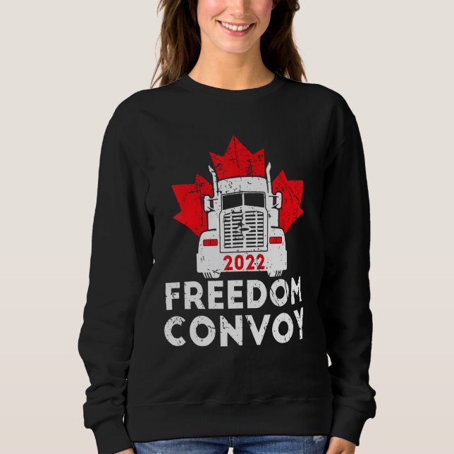 Sudadera Convoy de Libertad 2022 Camionero Canadiense Tees  (Anverso)