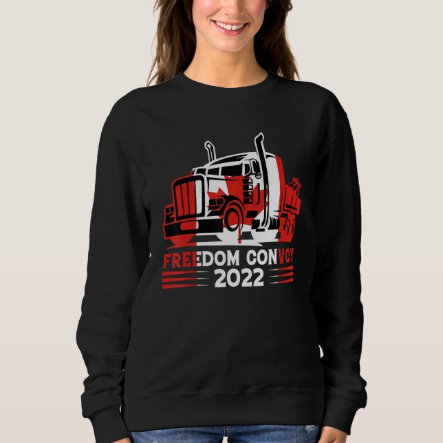 Sudadera Convoy de Libertad 2022 Camionero Canadiense Tees  (Anverso)
