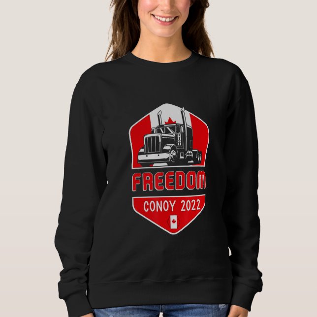 Sudadera Convoy De Libertad De Canadaflag Shield 2022 Para  (Anverso)