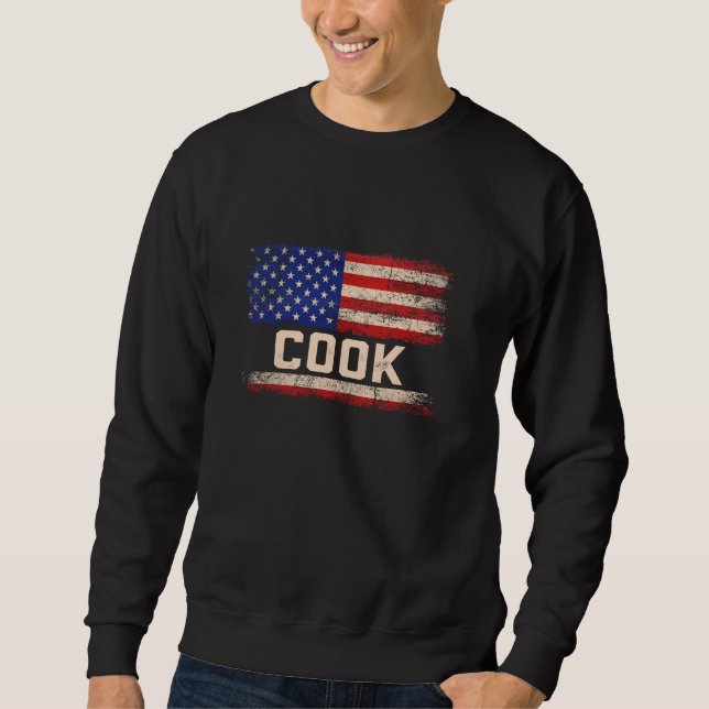Sudadera Cook Apellido Shirt Cook Nombre Bandera Americana (Anverso)